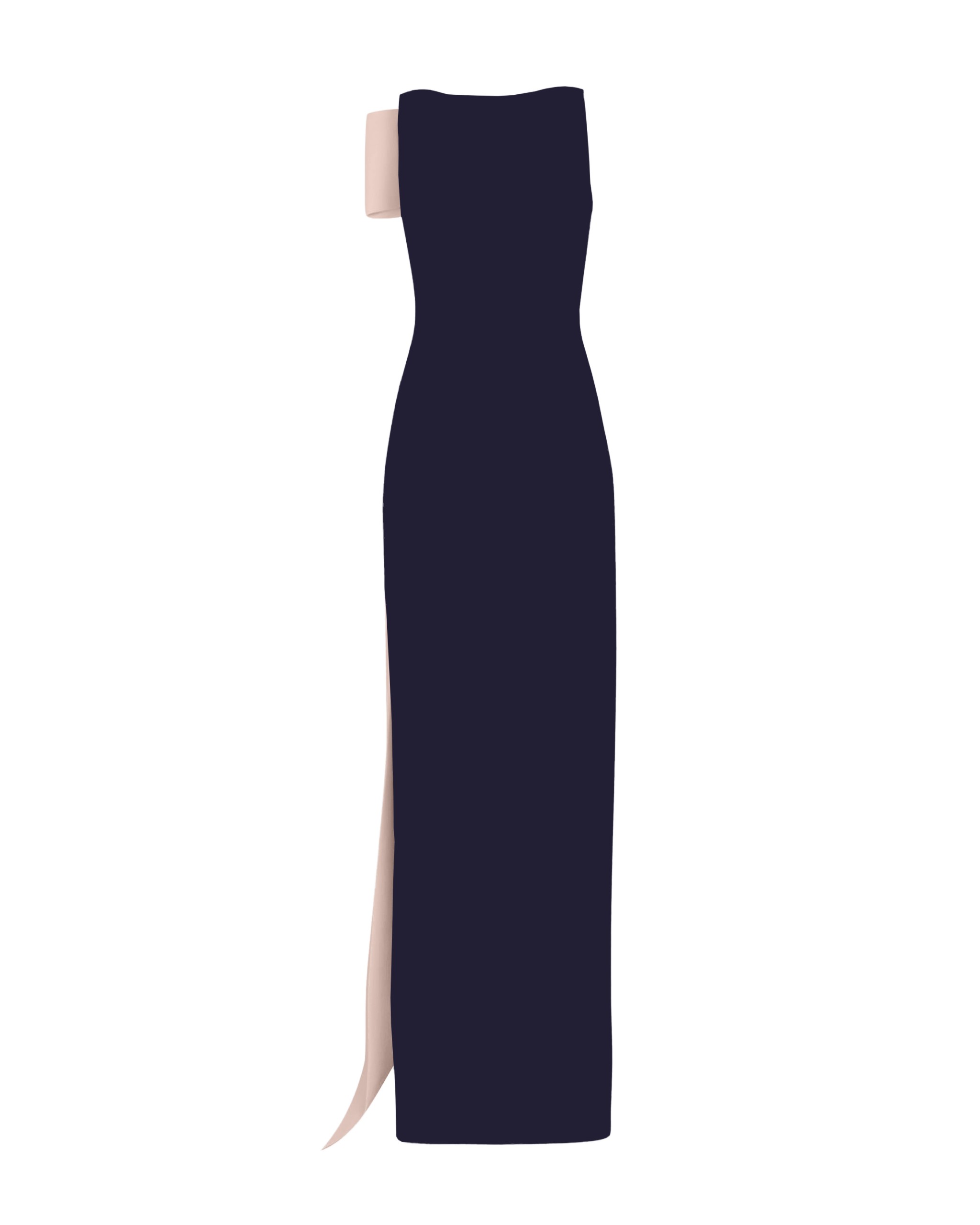 Safiyaa Celestia Long Dress in Azurite & Pale Pink