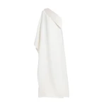 Safiyaa Eleonora Long Dress in Ivory - Safiyaa Dresses - Heavy Crepe Cape Gown - Shop at Luxury Shoes 