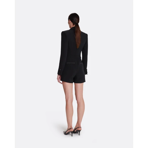 Safiyaa Emanuela Jumpsuit in Black - Safiyaa Jumpsuit - Heavy Crepe Cape Gown - Shop at Luxury Shoes 