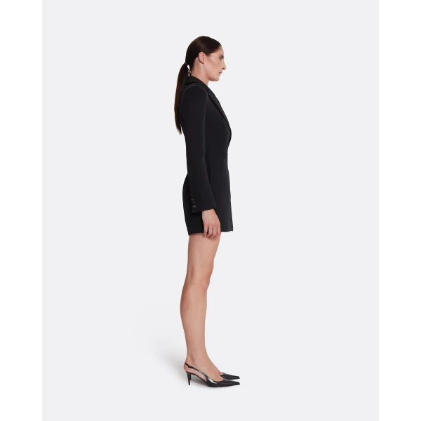 Safiyaa Emanuela Jumpsuit in Black - Safiyaa Jumpsuit - Heavy Crepe Cape Gown - Shop at Luxury Shoes 