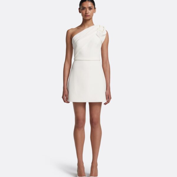 Safiyaa Jaden Short Dress in Ivory, view 2