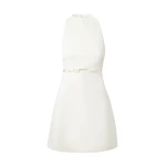 Safiyaa Jalie Ivory Mini Dress - Safiyaa Dresses - Heavy Crepe Cape Gown - Shop at Luxury Shoes 