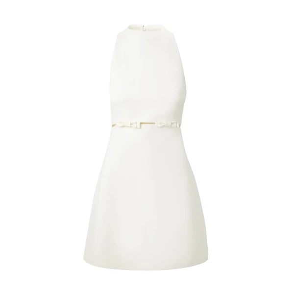 Safiyaa Jalie Ivory Mini Dress - Safiyaa Dresses - Heavy Crepe Cape Gown - Shop at Luxury Shoes 