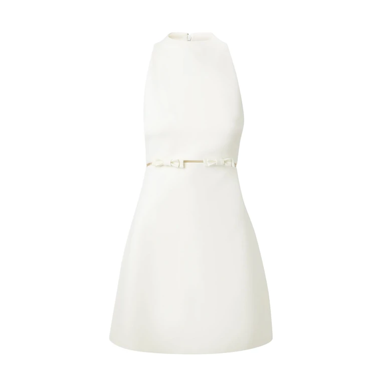 Safiyaa Jalie Ivory Mini Dress - Safiyaa Dresses - Heavy Crepe Cape Gown - Shop at Luxury Shoes 