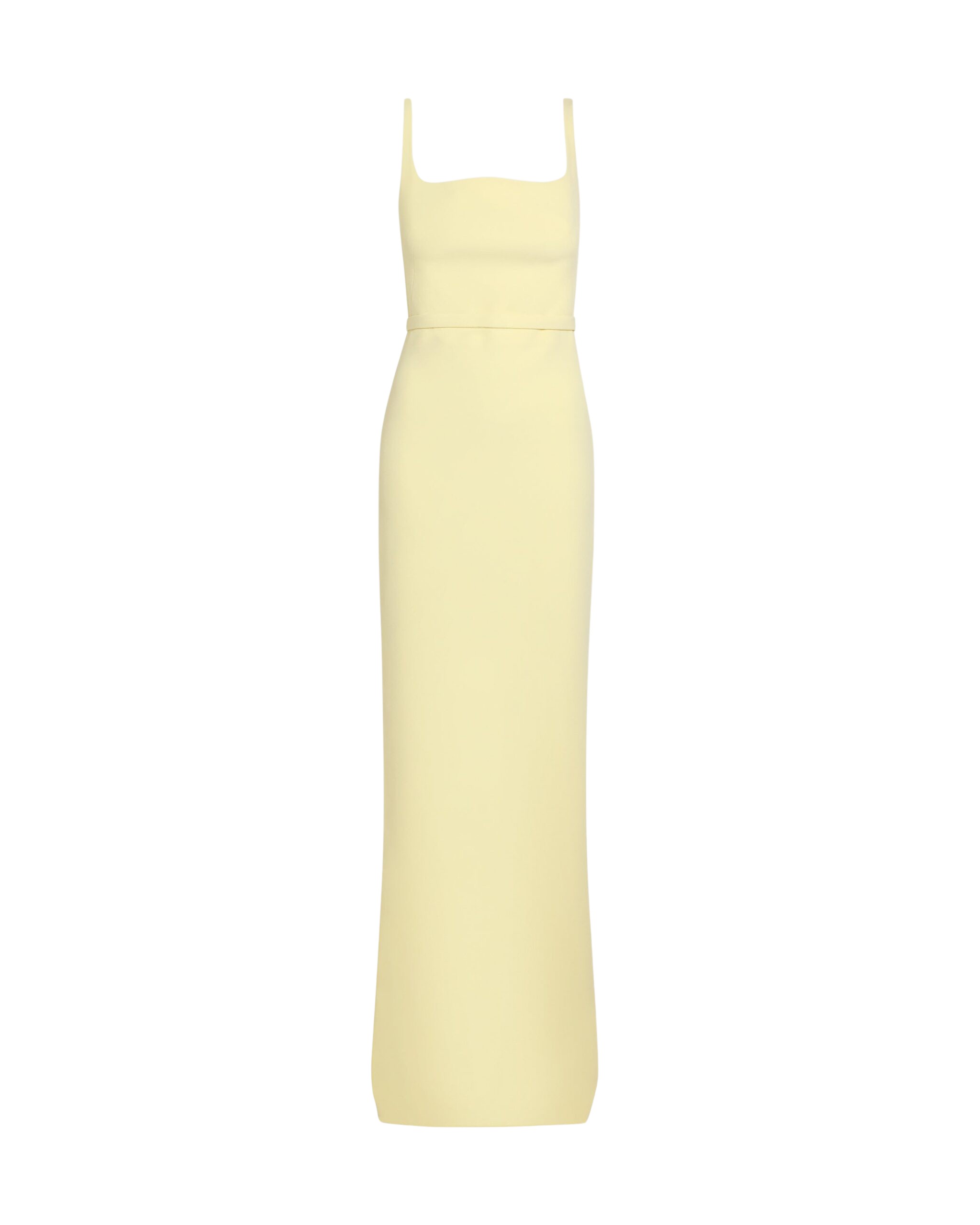 Safiyaa Kristena Long Dress in Pale Yellow