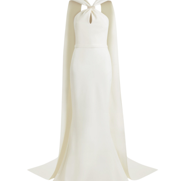 Safiyaa Lilien Ivory long Dress
