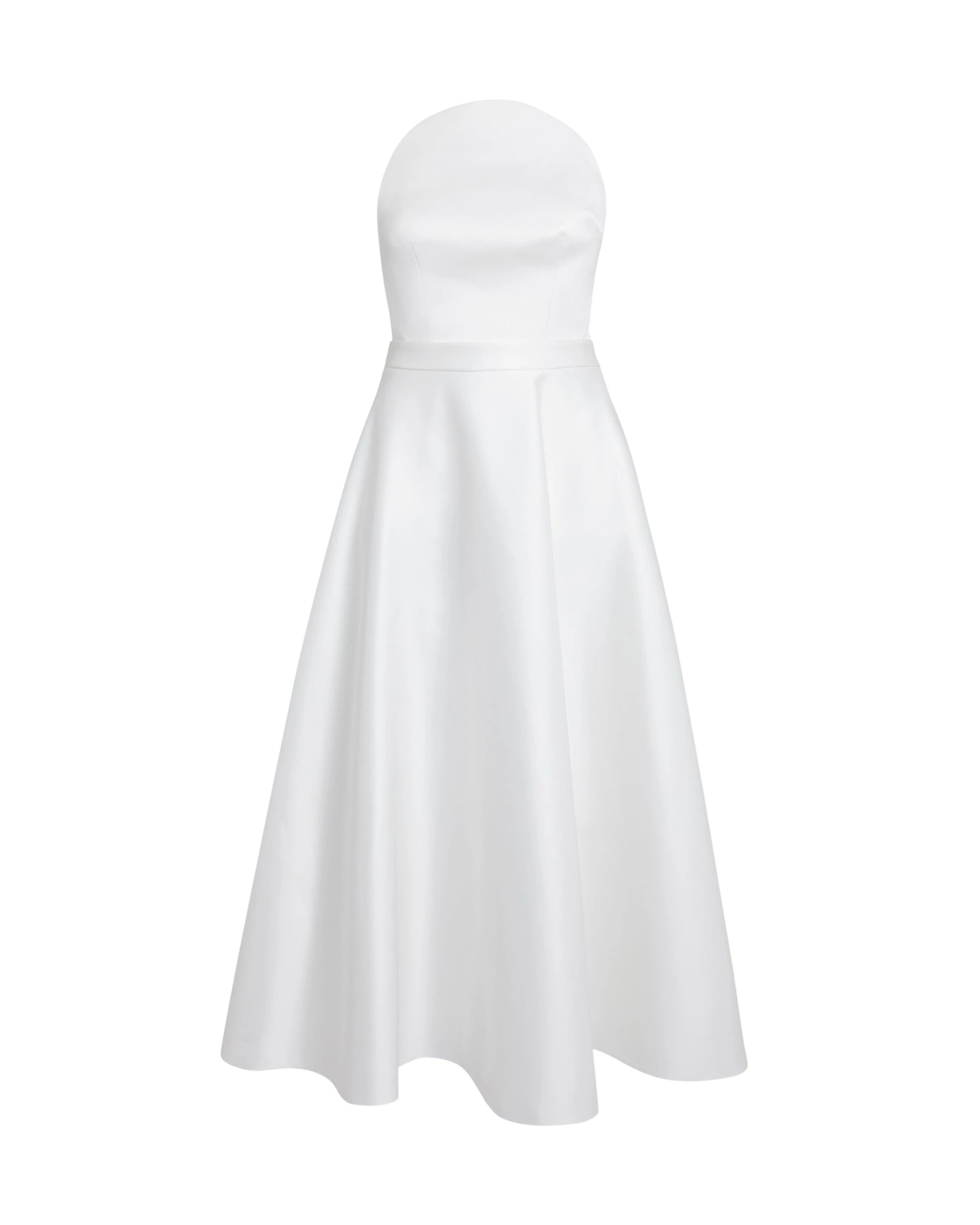 Safiyaa-Lory-Midi-Dress-in-Porcelain-Coveti-scaled52727_nobg Safiyaa Lory Midi Dress in Porcelain - Safiyaa Dresses - Heavy Crepe Cape Gown - Shop at Luxury Shoes