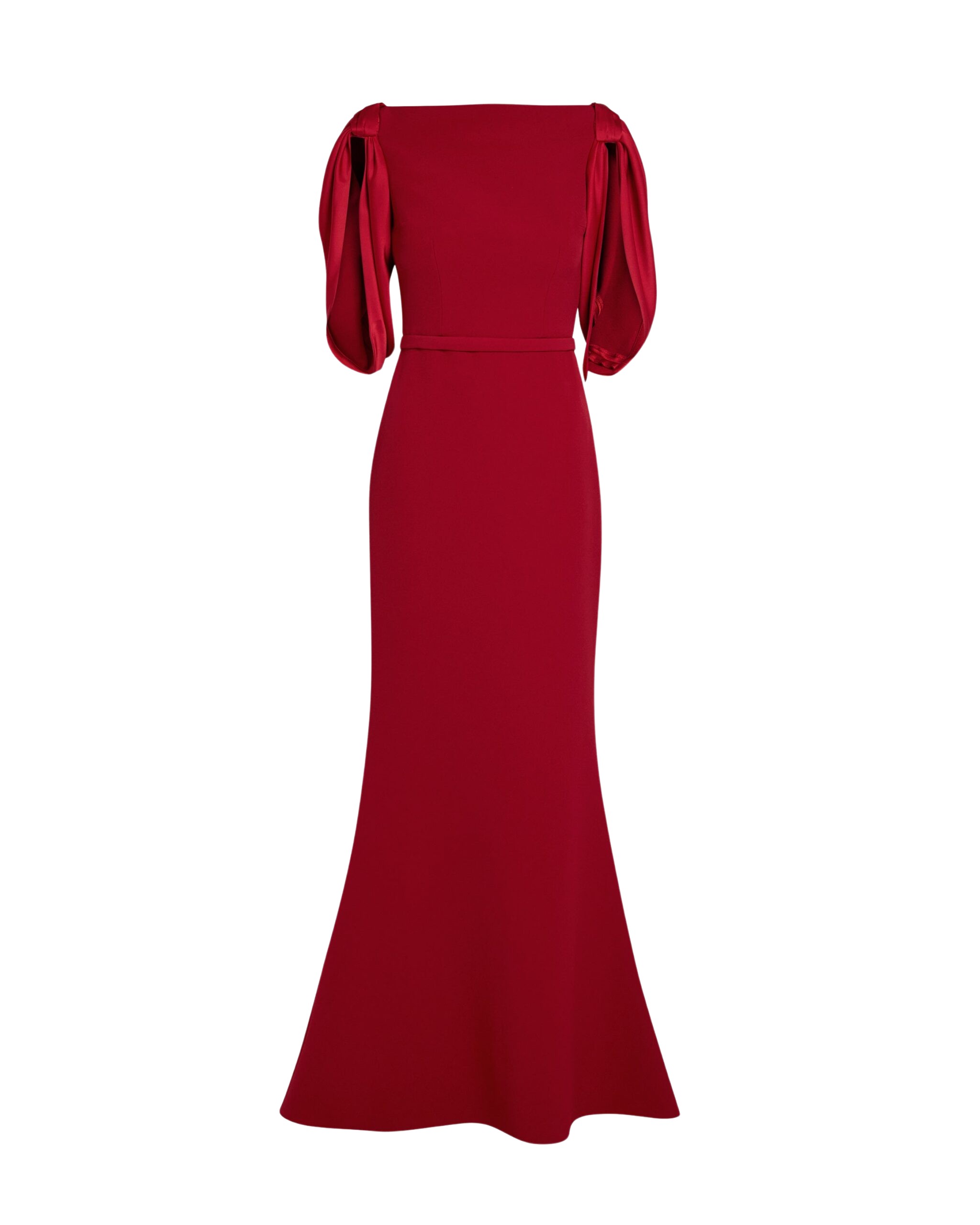Safiyaa Mimi Long Dress in Cherry Red on Azalea Red
