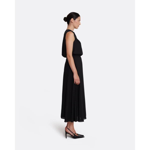 Safiyaa Miwa Skirt in Black - Safiyaa Skirts - Heavy Crepe Cape Gown - Shop at Luxury Shoes 