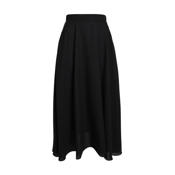 Safiyaa Miwa Skirt in Black - Safiyaa Skirts - Heavy Crepe Cape Gown - Shop at Luxury Shoes 