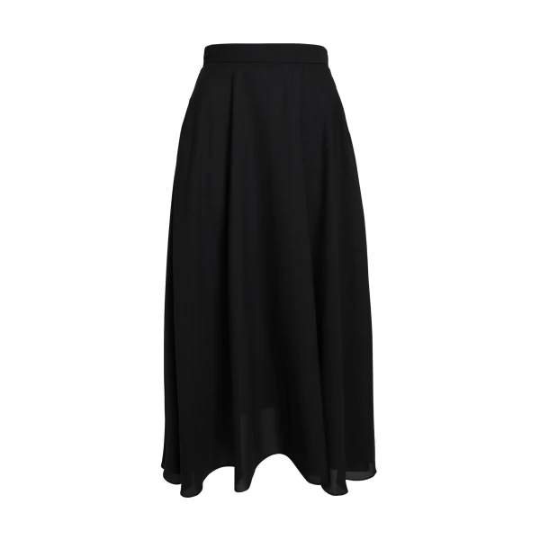 Safiyaa Miwa Skirt in Black - Safiyaa Skirts - Heavy Crepe Cape Gown - Shop at Luxury Shoes 