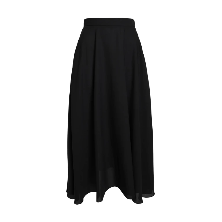 Safiyaa Miwa Skirt in Black - Safiyaa Skirts - Heavy Crepe Cape Gown - Shop at Luxury Shoes 