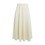 Safiyaa Miwa Skirt in Eggshell - Safiyaa Skirts - Heavy Crepe Cape Gown - Shop at Luxury Shoes 