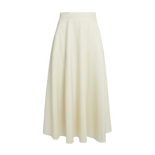 Safiyaa Miwa Skirt in Eggshell - Safiyaa Skirts - Heavy Crepe Cape Gown - Shop at Luxury Shoes 