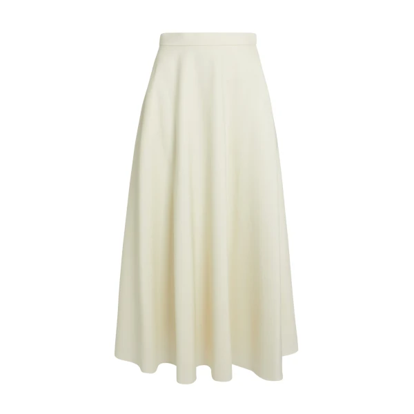 Safiyaa Miwa Skirt in Eggshell - Safiyaa Skirts - Heavy Crepe Cape Gown - Shop at Luxury Shoes 