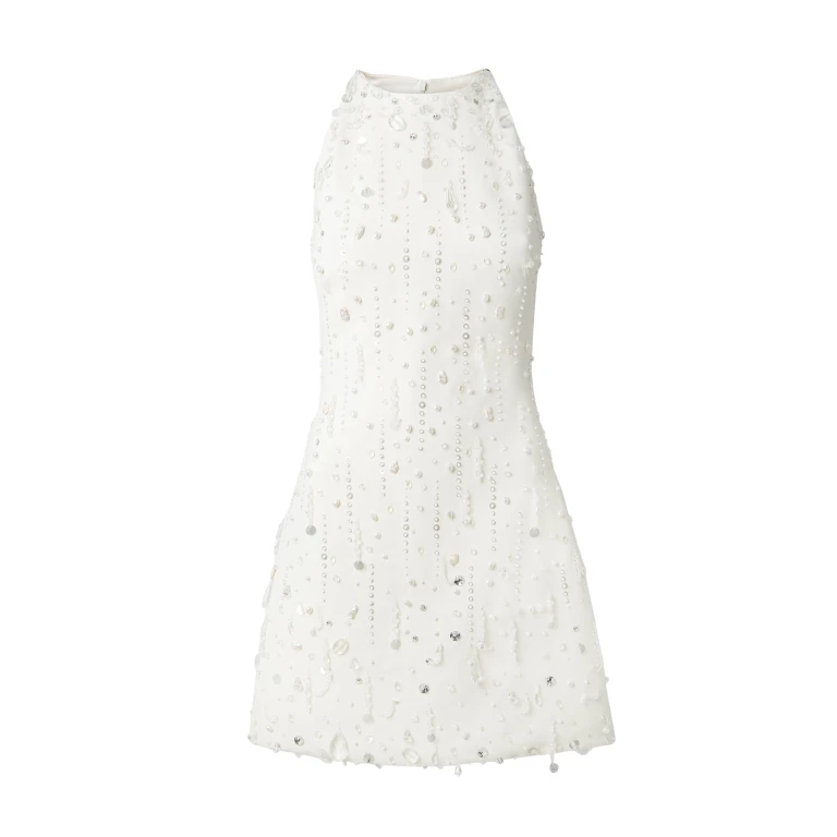 Safiyaa Rosmand Ivory Short Dress - Safiyaa Dresses - Heavy Crepe Cape Gown - Shop at Luxury Shoes 
