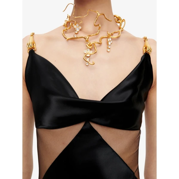 Schiaparelli Bias Cut Jewelled Straps Slip Dress Dresses in Schiaparelli Authentic Luxury Fashion at Luxury Shoes 