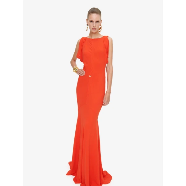 Schiaparelli Cowl Backless Dress Dresses in Schiaparelli Authentic Luxury Fashion at Luxury Shoes 