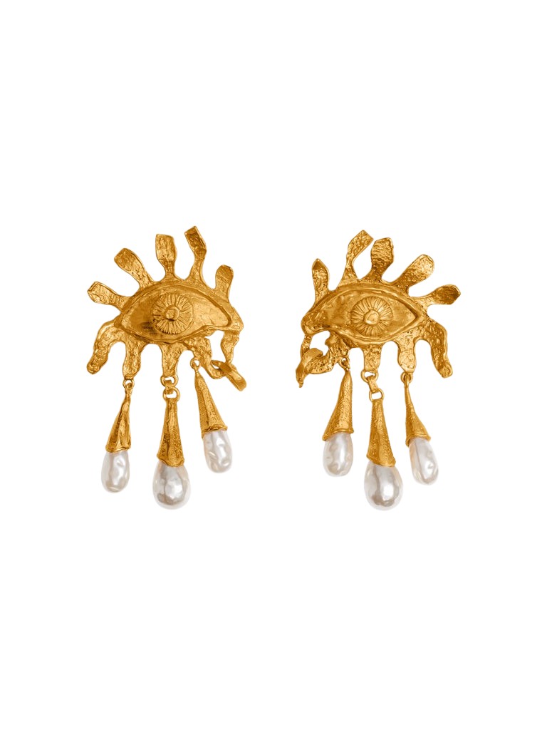 Schiaparelli-Eye-And-Teardrops-Earrings54332_nobg Schiaparelli Eye And Teardrops Earrings