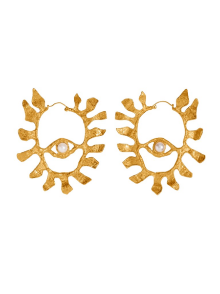 Schiaparelli Eye Hoop Earrings