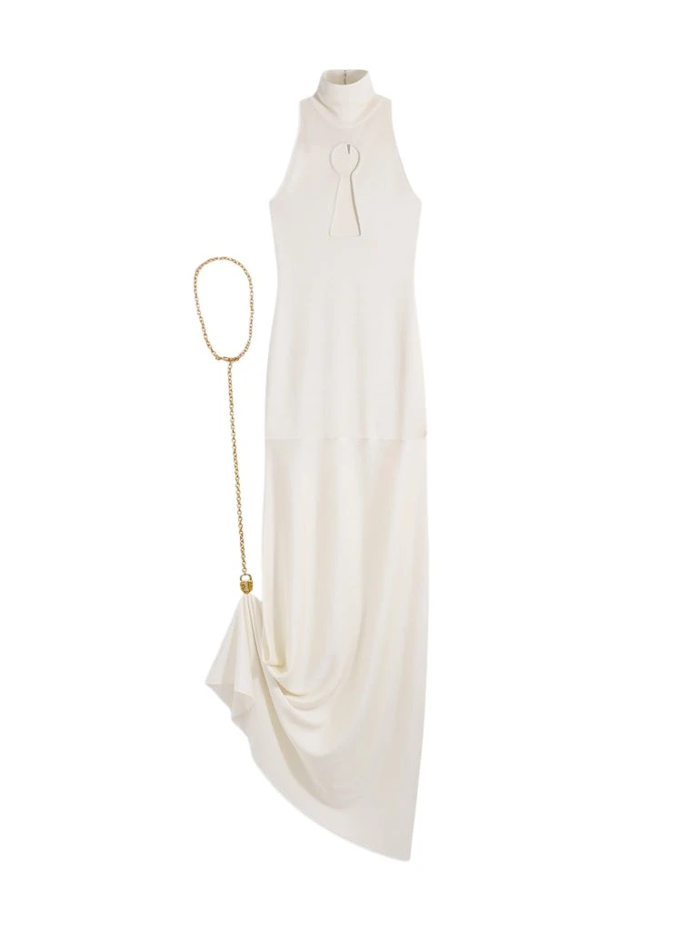 Schiaparelli-Keyhole-Dress78867_nobg Schiaparelli Keyhole Dress Dresses in Schiaparelli Authentic Luxury Fashion at Luxury Shoes