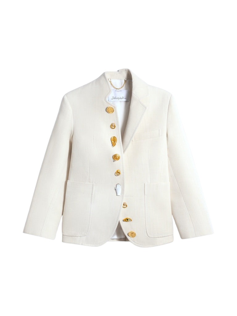 Schiaparelli Little Asymmetrical Jacket Jackets in Schiaparelli Authentic Luxury Fashion at Luxury Shoes 