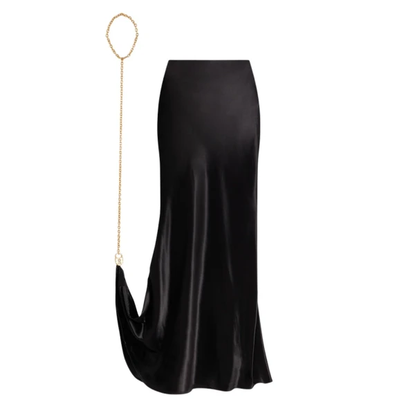Schiaparelli Long Padlock Chain Skirt Skirts in Schiaparelli Authentic Luxury Fashion at Luxury Shoes 