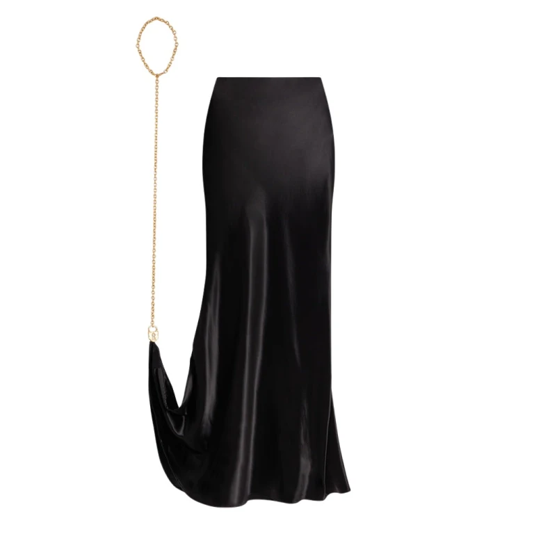 Schiaparelli Long Padlock Chain Skirt Skirts in Schiaparelli Authentic Luxury Fashion at Luxury Shoes 
