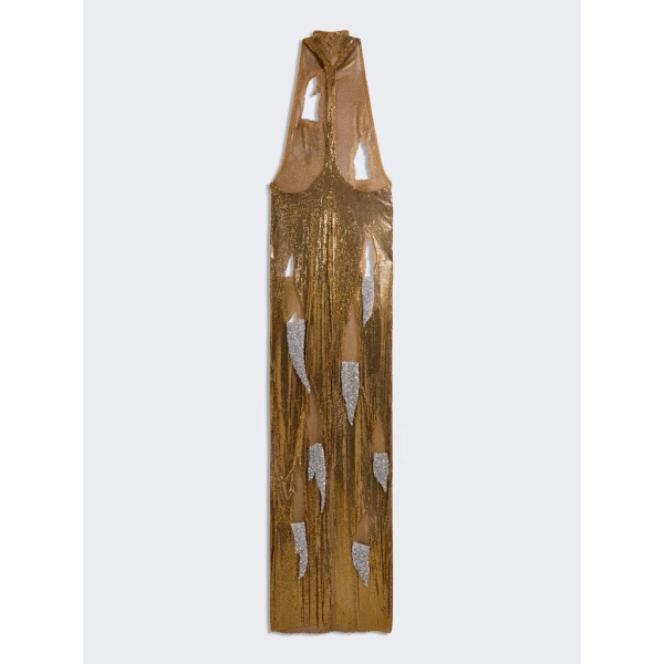 Schiaparelli Metallic Torn Dress Dresses in Schiaparelli Authentic Luxury Fashion at Luxury Shoes 