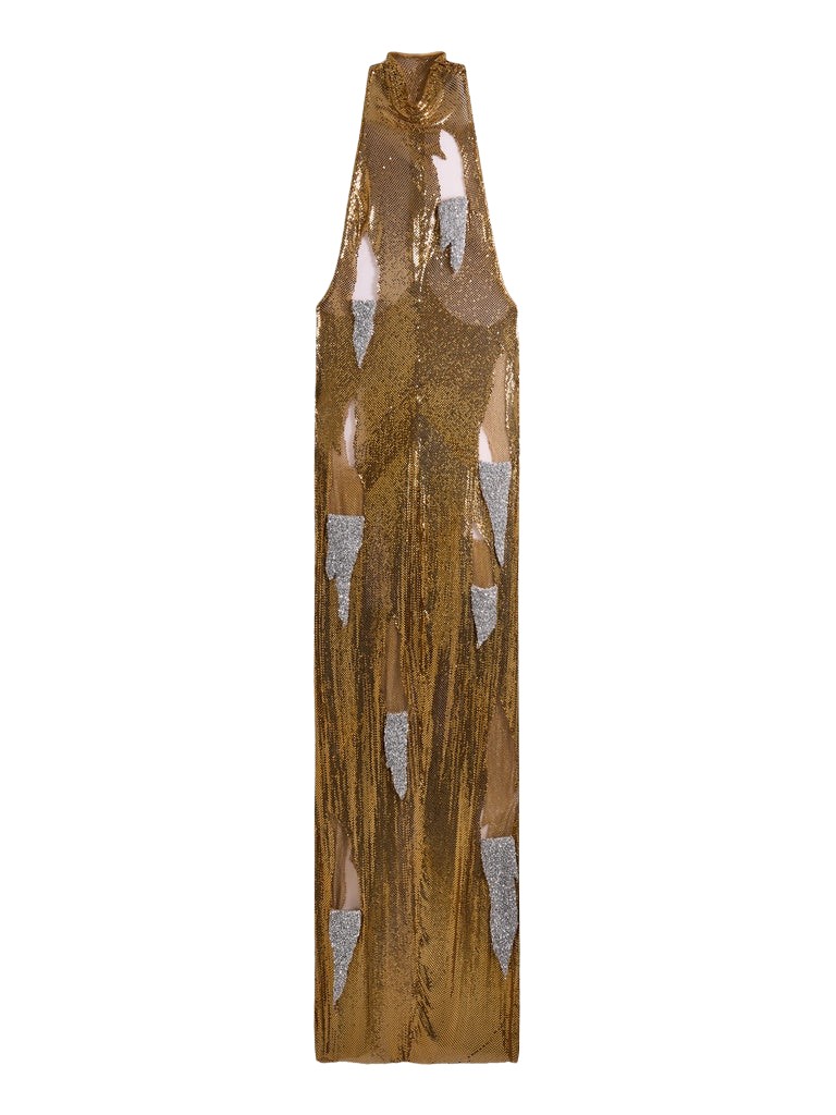 Schiaparelli Metallic Torn Dress Dresses in Schiaparelli Authentic Luxury Fashion at Luxury Shoes 