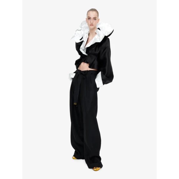 Schiaparelli Oversized Pleated Pants Pants in Schiaparelli Authentic Luxury Fashion at Luxury Shoes 