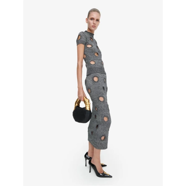 Schiaparelli Polka Dot Column Skirt Skirts in Schiaparelli Authentic Luxury Fashion at Luxury Shoes 