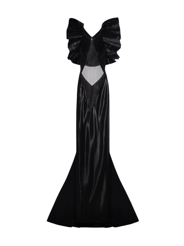 Schiaparelli Ruffled Dress Dresses in Schiaparelli Authentic Luxury Fashion at Luxury Shoes 