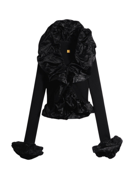 Schiaparelli Sculptural Ruffle Cardigan Knitwear in Schiaparelli Authentic Luxury Fashion at Luxury Shoes 