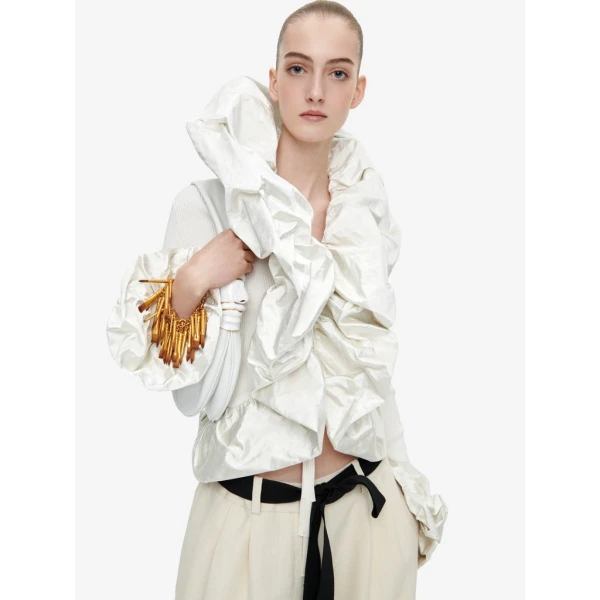Schiaparelli Sculptural Ruffle Cardigan Knitwear in Schiaparelli Authentic Luxury Fashion at Luxury Shoes 