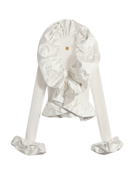 Schiaparelli Sculptural Ruffle Cardigan Knitwear in Schiaparelli Authentic Luxury Fashion at Luxury Shoes 
