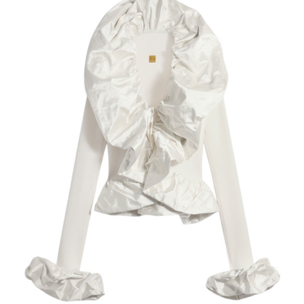 Schiaparelli Sculptural Ruffle Cardigan Knitwear in Schiaparelli Authentic Luxury Fashion at Luxury Shoes 