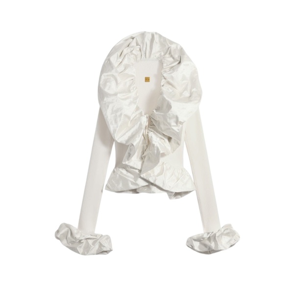Schiaparelli Sculptural Ruffle Cardigan Knitwear in Schiaparelli Authentic Luxury Fashion at Luxury Shoes 