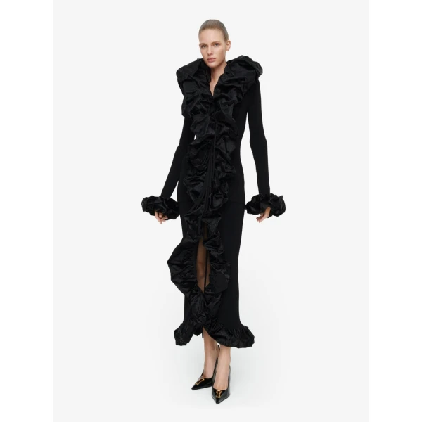 Schiaparelli Sculptural Ruffle Dress Dresses in Schiaparelli Authentic Luxury Fashion at Luxury Shoes 