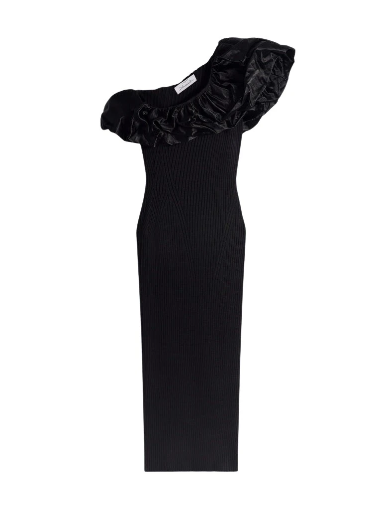 Schiaparelli-Sculptural-Ruffle-Dress-371667_nobg Schiaparelli Sculptural Ruffle Dress Dresses in Schiaparelli Authentic Luxury Fashion at Luxury Shoes