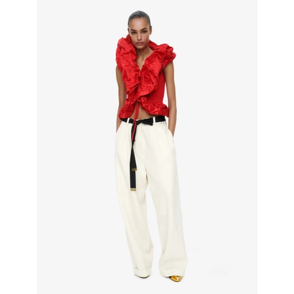 Schiaparelli Sculptural Ruffle Top Tops in Schiaparelli Authentic Luxury Fashion at Luxury Shoes 
