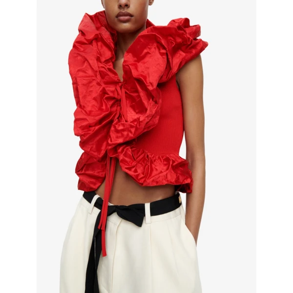 Schiaparelli Sculptural Ruffle Top Tops in Schiaparelli Authentic Luxury Fashion at Luxury Shoes 