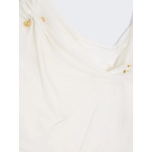 Schiaparelli Sheer Draped Top Tops in Schiaparelli Authentic Luxury Fashion at Luxury Shoes 
