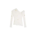 Schiaparelli Sheer Draped Top Tops in Schiaparelli Authentic Luxury Fashion at Luxury Shoes 