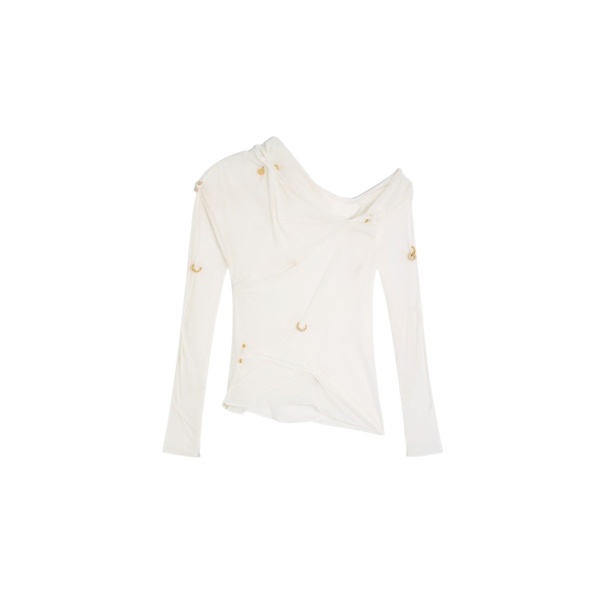 Schiaparelli Sheer Draped Top Tops in Schiaparelli Authentic Luxury Fashion at Luxury Shoes 