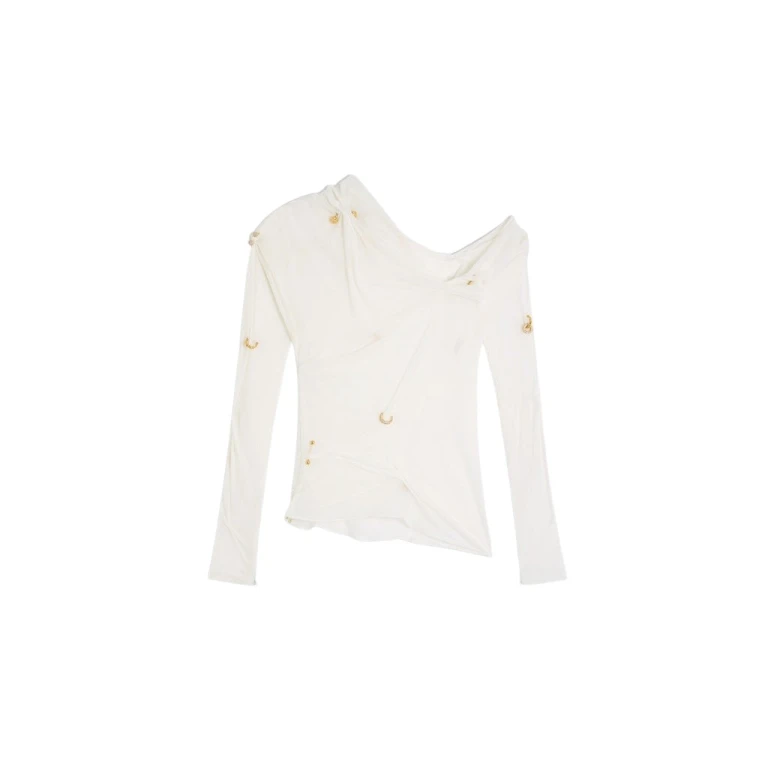 Schiaparelli Sheer Draped Top Tops in Schiaparelli Authentic Luxury Fashion at Luxury Shoes 