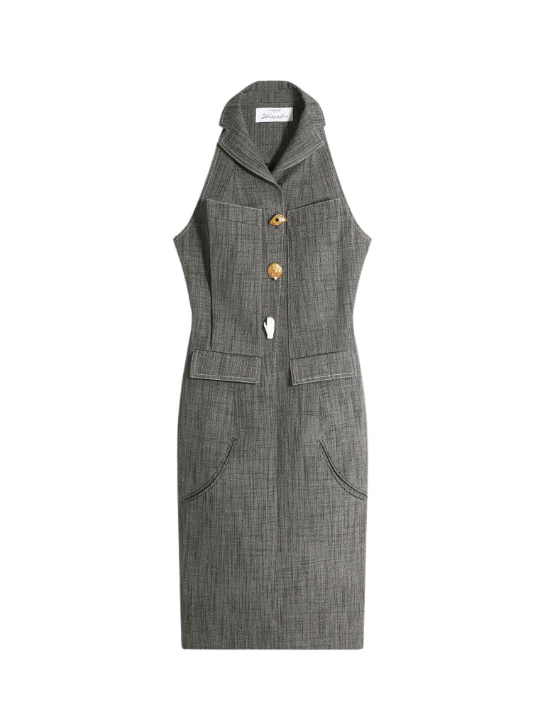 Schiaparelli-Tailored-Dress-320459_nobg Schiaparelli Tailored Dress Dresses in Schiaparelli Authentic Luxury Fashion at Luxury Shoes