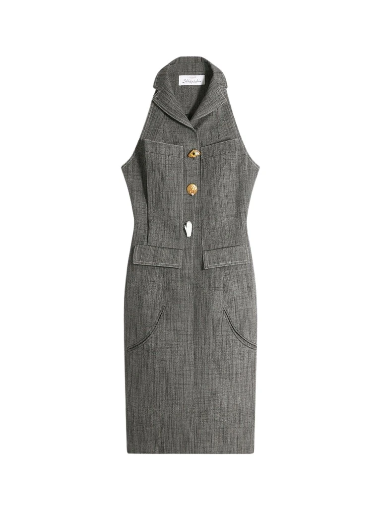 Schiaparelli-Tailored-Dress-396433_nobg Schiaparelli Tailored Dress Dresses in Schiaparelli Authentic Luxury Fashion at Luxury Shoes