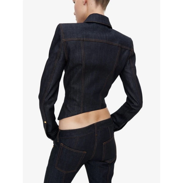 Schiaparelli Wave Denim Jacket Jackets in Schiaparelli Authentic Luxury Fashion at Luxury Shoes 
