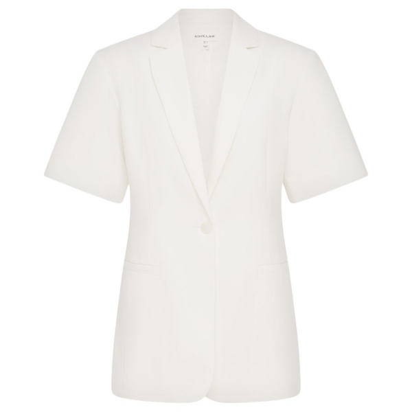 Shona Joy Felix Short Sleeve Blazer – Coconut